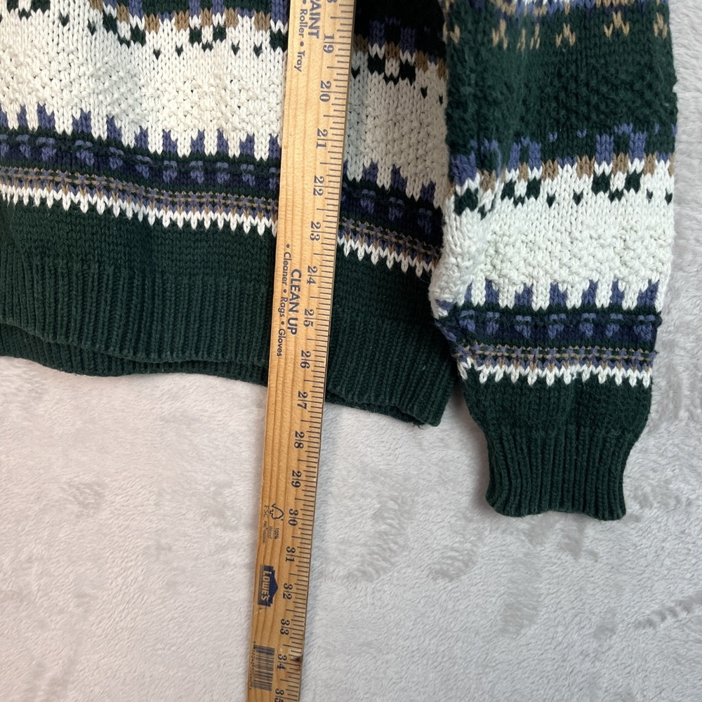 Vintage Lake Harmony Chunky Knit Sweater XL L‎ Grandpa Nordic Fair Isle USA 90s - Picture 8 of 10